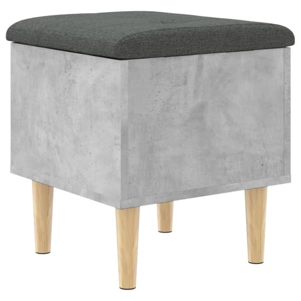 vidaXL Oppbevaringsbenk betonggrå 42x42x46 cm sponplater