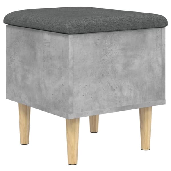 vidaXL Oppbevaringsbenk betonggrå 42x42x46 cm sponplater