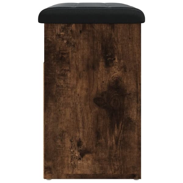 vidaXL Skobänk rökfärgad ek 62x32x50 cm konstruerat trä