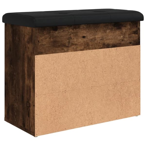 vidaXL Skobänk rökfärgad ek 62x32x50 cm konstruerat trä