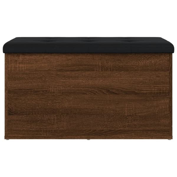 vidaXL Förvaringsbänk brun ek 82x42x45 cm konstruerat trä