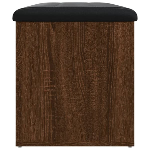 vidaXL Förvaringsbänk brun ek 82x42x45 cm konstruerat trä