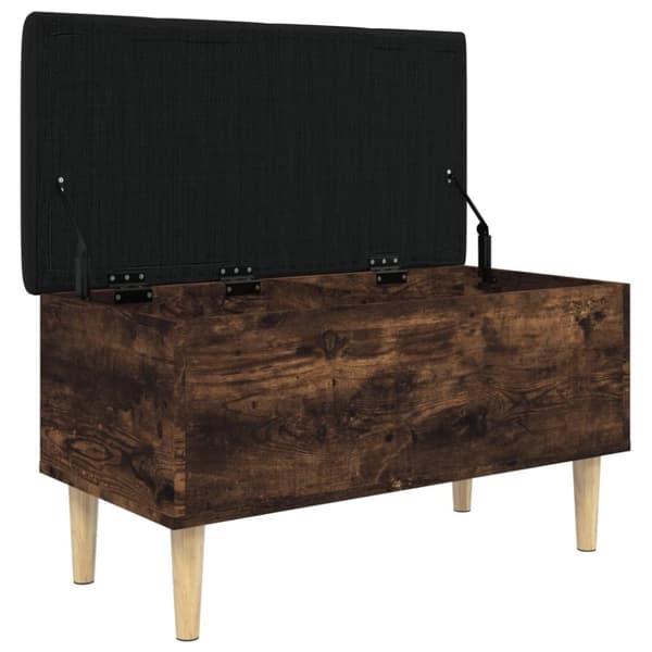 vidaXL skobænk 82x42x46 cm konstrueret træ røget egetræsfarve