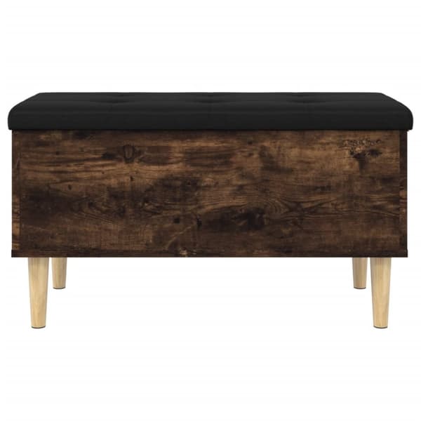 vidaXL skobænk 82x42x46 cm konstrueret træ røget egetræsfarve