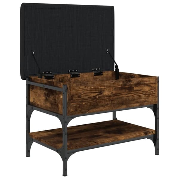 vidaXL skobænk 62x42x45 cm konstrueret træ røget egetræsfarve