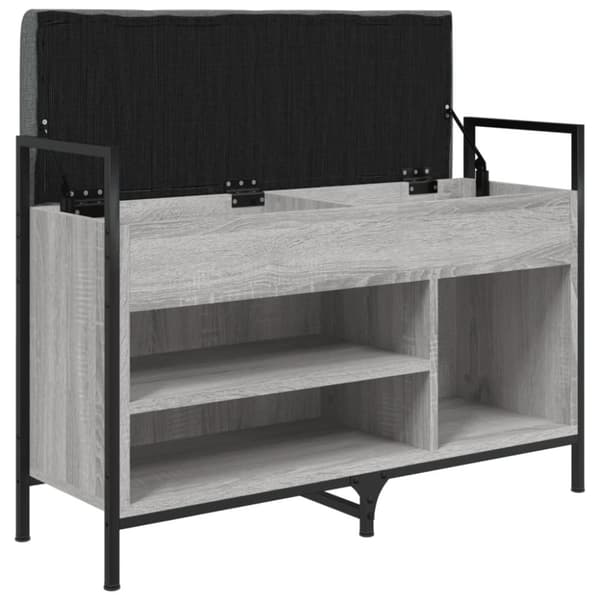 vidaXL Skobänk grå sonoma 85,5x32x57,5 cm konstruerat trä