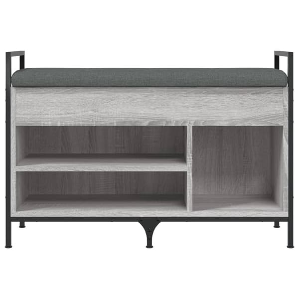 vidaXL Skobänk grå sonoma 85,5x32x57,5 cm konstruerat trä