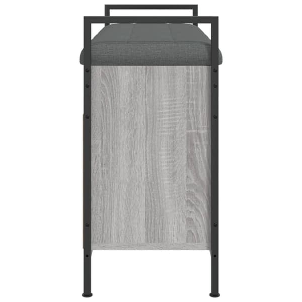 vidaXL Skobänk grå sonoma 85,5x32x57,5 cm konstruerat trä