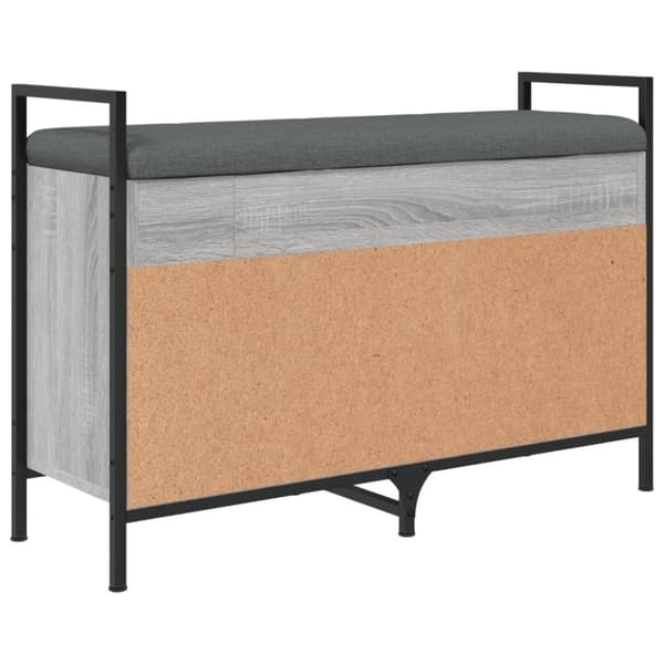 vidaXL Skobänk grå sonoma 85,5x32x57,5 cm konstruerat trä
