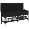 Miniatyrbillede 4 af 11: vidaXL skobænk 102x32x45 cm konstrueret træ sort
