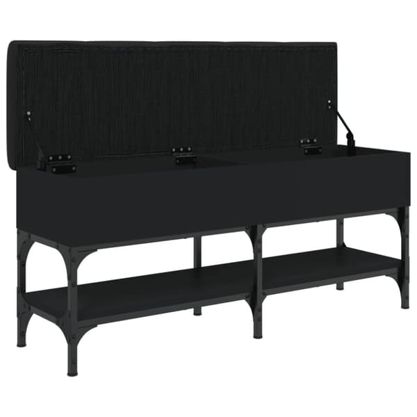 vidaXL skobænk 102x32x45 cm konstrueret træ sort