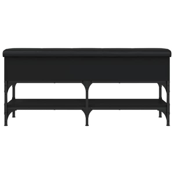 vidaXL skobænk 102x32x45 cm konstrueret træ sort