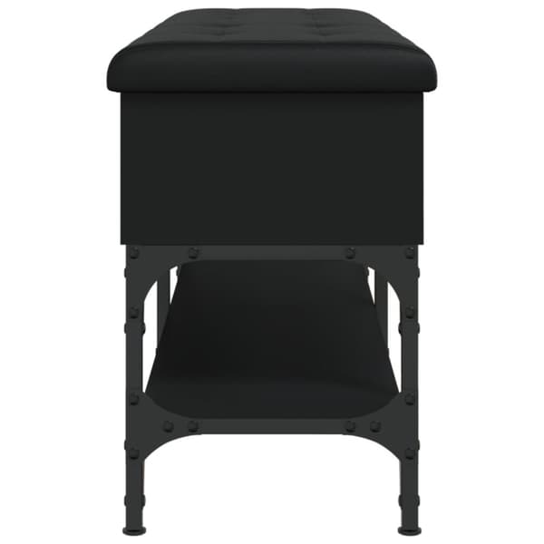 vidaXL skobænk 102x32x45 cm konstrueret træ sort