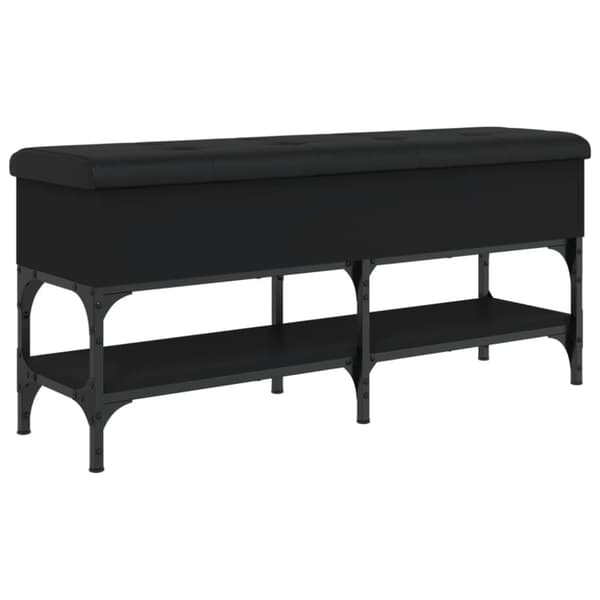 vidaXL skobænk 102x32x45 cm konstrueret træ sort