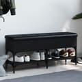 Miniatyrbillede 1 af 11: vidaXL skobænk 102x32x45 cm konstrueret træ sort