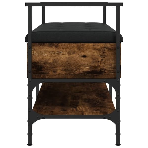 vidaXL Skobänk rökfärgad ek 85,5x42x57,5 cm konstruerat trä