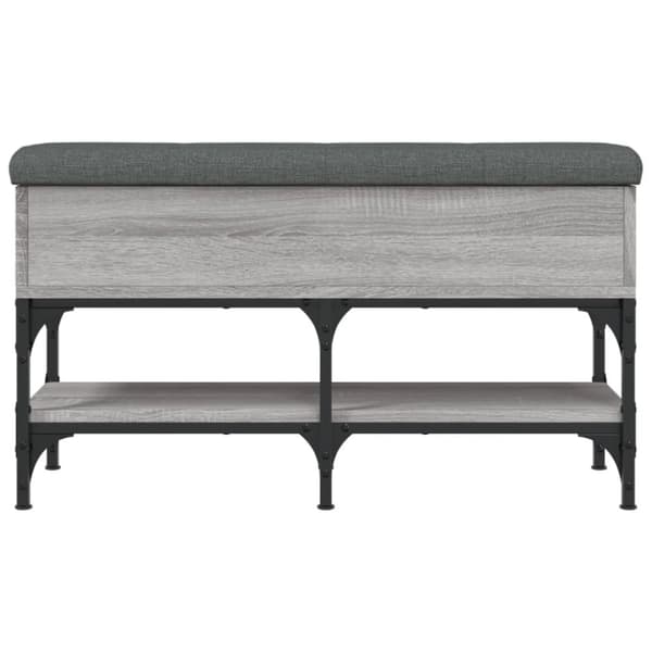 vidaXL skobænk 82x32x45 cm konstrueret træ grå sonoma-eg