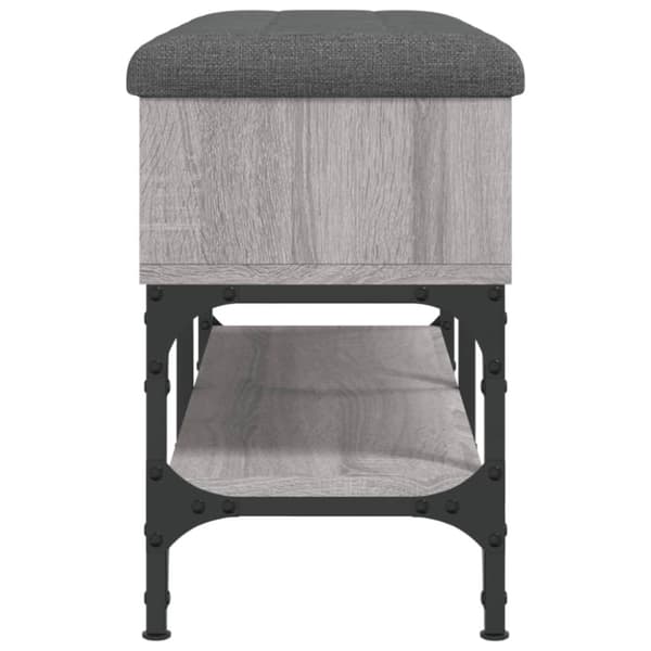 vidaXL skobænk 82x32x45 cm konstrueret træ grå sonoma-eg
