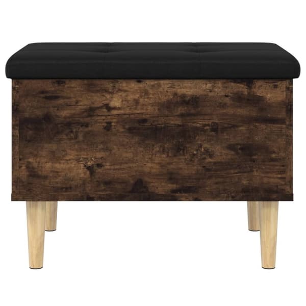 vidaXL Oppbevaringsbenk røkt eik 62x42x46 cm konstruert tre