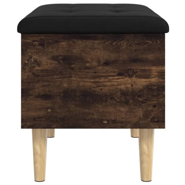 vidaXL Oppbevaringsbenk røkt eik 62x42x46 cm konstruert tre