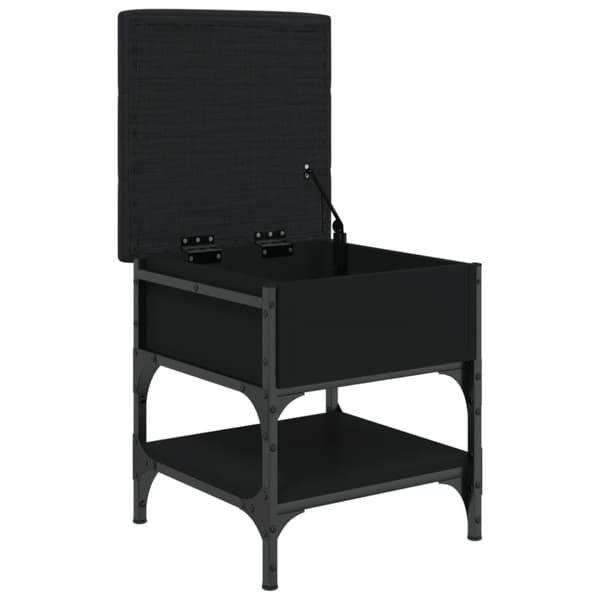 vidaXL skobænk 42x42x45 cm konstrueret træ sort