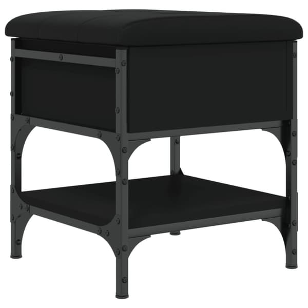 vidaXL skobænk 42x42x45 cm konstrueret træ sort