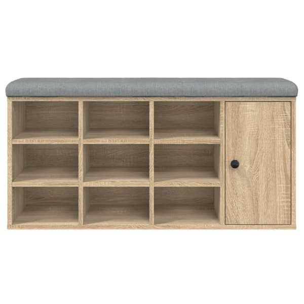 vidaXL Skobänk sonoma-ek 102x32x50 cm konstruerat trä