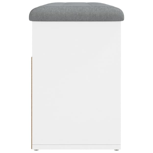 vidaXL skobænk 82x32x45,5 cm konstrueret træ hvid