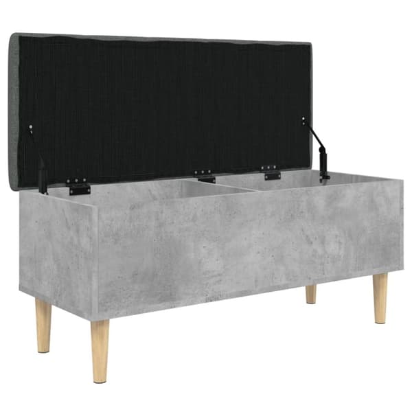 vidaXL opbevaringsbænk 102x42x46 cm konstrueret træ betongrå