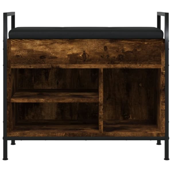 vidaXL Skobenk røkt eik 65,5x32x57,5 cm konstruert tre