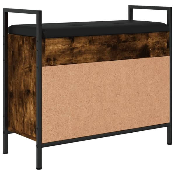 vidaXL Skobenk røkt eik 65,5x32x57,5 cm konstruert tre
