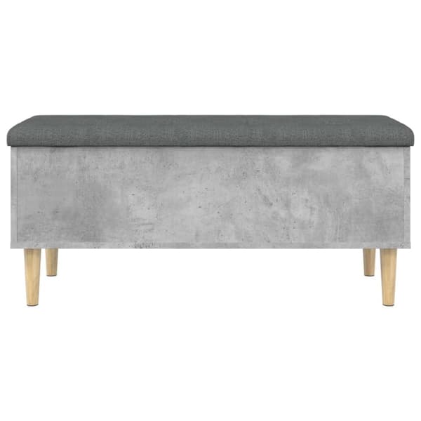 vidaXL Skobenk betonggrå 102x42x46 cm konstruert tre