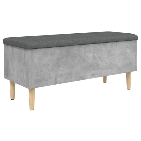 vidaXL Skobenk betonggrå 102x42x46 cm konstruert tre