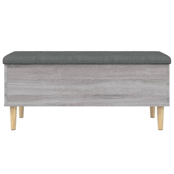vidaXL Säilytyspenkki harmaa Sonoma 102x42x46 cm tekninen puu