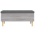 Pikkukuva 4 / 10: vidaXL Säilytyspenkki harmaa Sonoma 102x42x46 cm tekninen puu