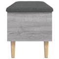 Pikkukuva 5 / 10: vidaXL Säilytyspenkki harmaa Sonoma 102x42x46 cm tekninen puu
