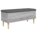 Pikkukuva 6 / 10: vidaXL Säilytyspenkki harmaa Sonoma 102x42x46 cm tekninen puu