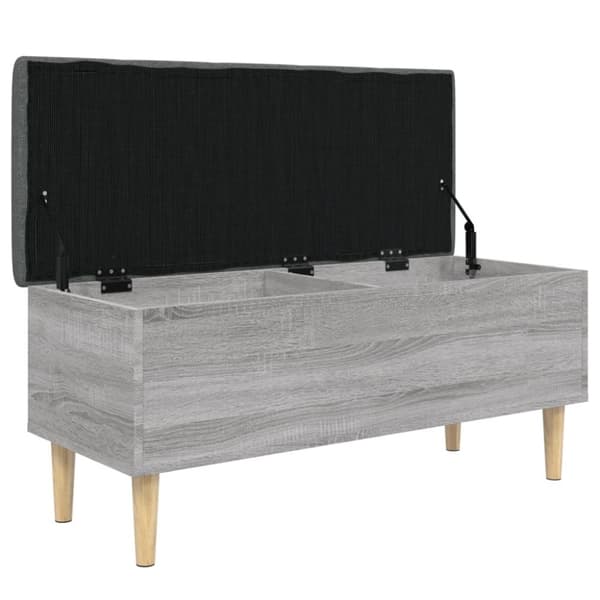 vidaXL Säilytyspenkki harmaa Sonoma 102x42x46 cm tekninen puu