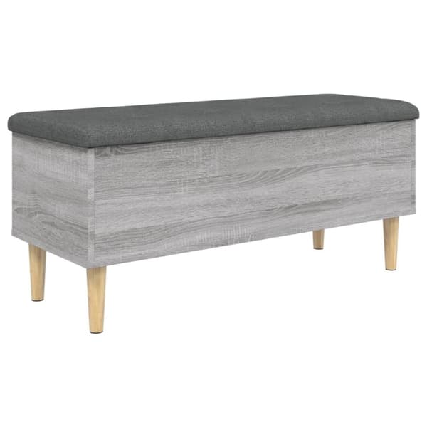 vidaXL Säilytyspenkki harmaa Sonoma 102x42x46 cm tekninen puu