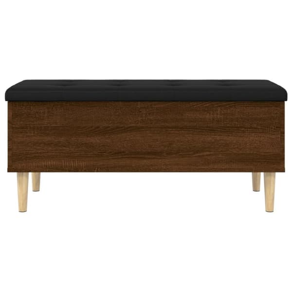 vidaXL Oppbevaringsbenk brun eik 102x42x46 cm konstruert tre