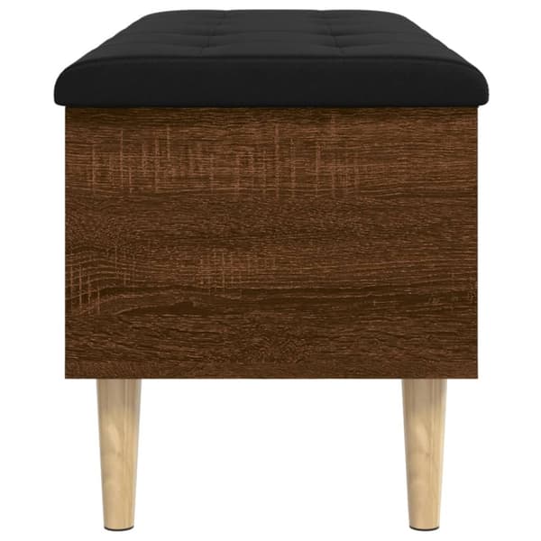 vidaXL Oppbevaringsbenk brun eik 102x42x46 cm konstruert tre
