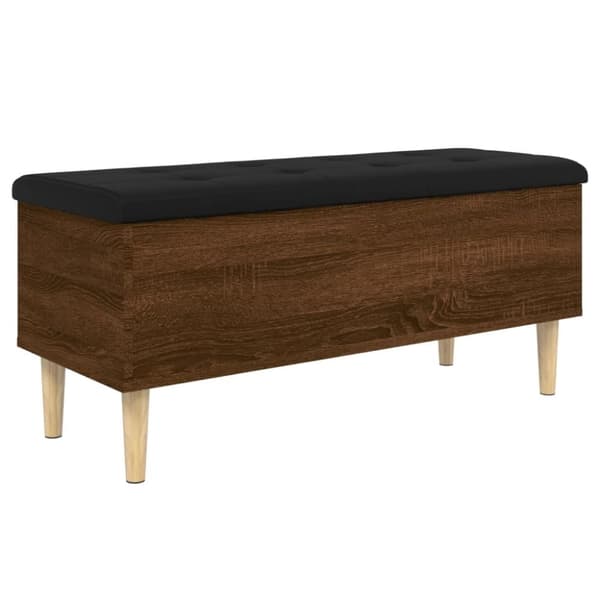 vidaXL Säilytyspenkki ruskea tammi 102x42x46 cm tekninen puu