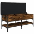 Miniatyrbillede 5 af 11: vidaXL skobænk 102x42x45 cm konstrueret træ røget egetræsfarve