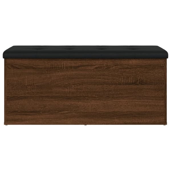 vidaXL opbevaringsbænk 102x42x45 cm konstrueret træ brun egetræsfarve