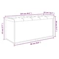 Miniatyrbillede 10 af 10: vidaXL opbevaringsbænk 102x42x45 cm konstrueret træ brun egetræsfarve