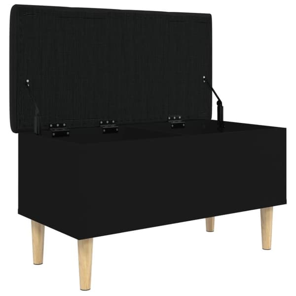 vidaXL opbevaringsbænk 82x42x46 cm konstrueret træ sort
