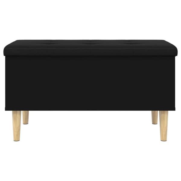 vidaXL opbevaringsbænk 82x42x46 cm konstrueret træ sort