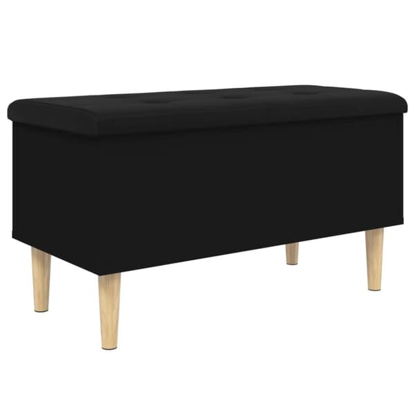vidaXL opbevaringsbænk 82x42x46 cm konstrueret træ sort
