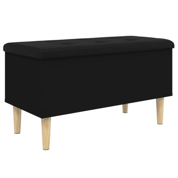 vidaXL opbevaringsbænk 82x42x46 cm konstrueret træ sort