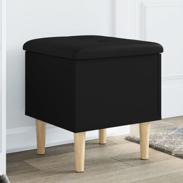 vidaXL opbevaringsbænk 42x42x46 cm konstrueret træ sort